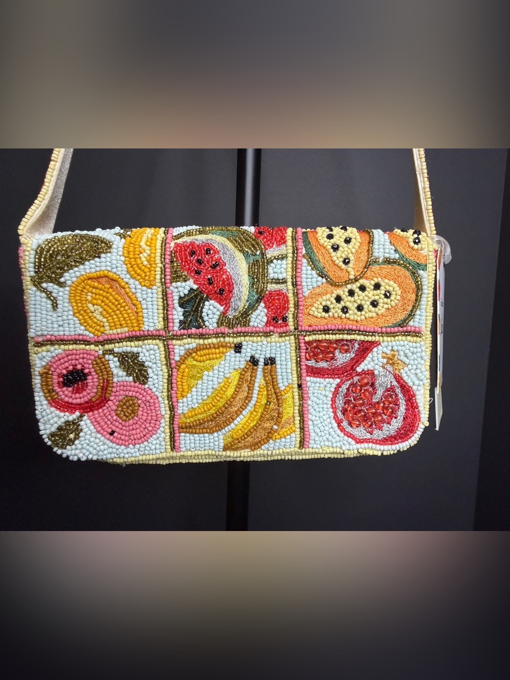 New Viral Beaded Purse Bag Made in India Summer Resort Novelty Fruit Banana